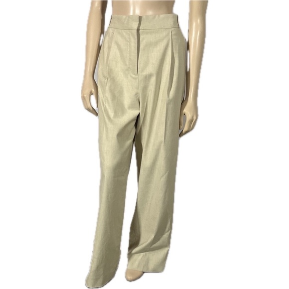NWT ba&sh Jona Tailored Trousers Wideleg in beige - Picture 6 of 16